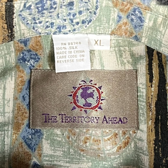 The Territory Ahead Men's 100% SILK Southwestern Button Up Shirt | SS | Size XL - Picture 2 of 12